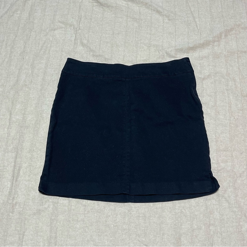 Lauren Jeans Co Black Denim Pencil Skirt Side Zipper Size 16